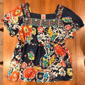 Johnny Was Vintage Babydoll Top